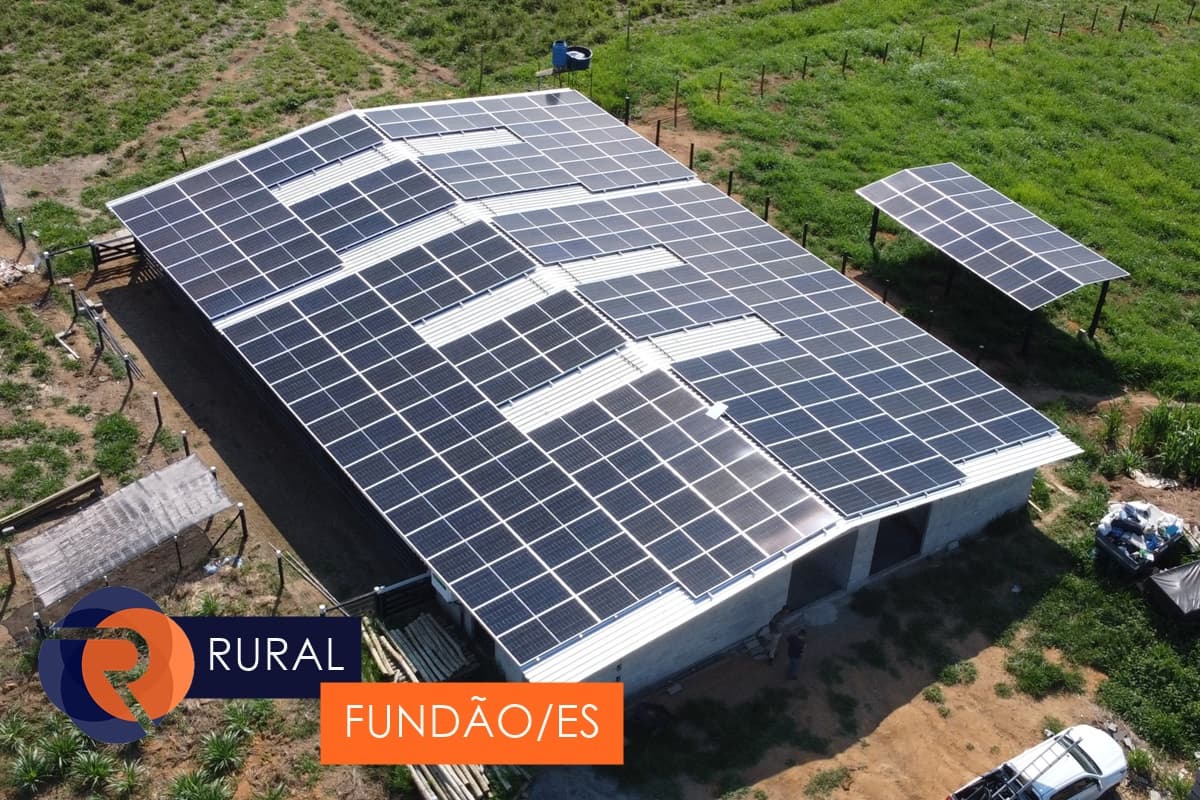 Sistema de energia solar em propriedade rural no Espírito Santo